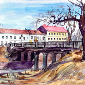 Мост на колоннах в Шлиссельбурге