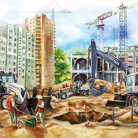 Иллюстрация для шапки календаря "РусАвтоПром"