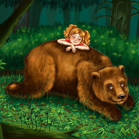 девочка и медведь