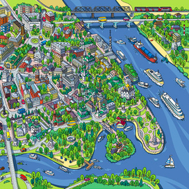 Ярославль. Туристическая карта для пазла