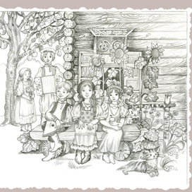 На завалинке