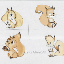 Белки. эскиз пероснажа