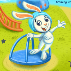 "Rabbit with the red goggles" для книги