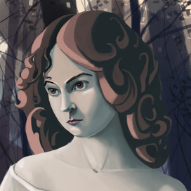 девушка с букетом