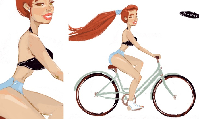 На велосипеде