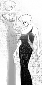 его величество,чёрное платье