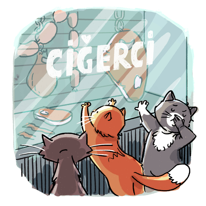 Коты и мясо
