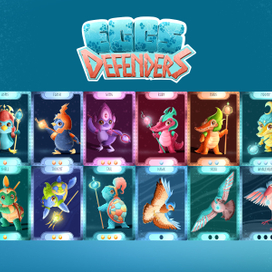Дизайн персонажей для игры Eggs defenders