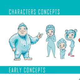 Разработка персонажей для ТМ "Yeti"
