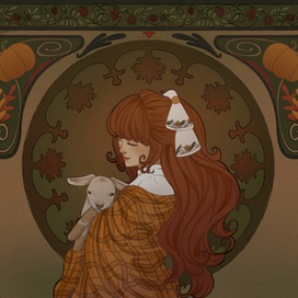 Иллюстрация в стиле ар-нуво