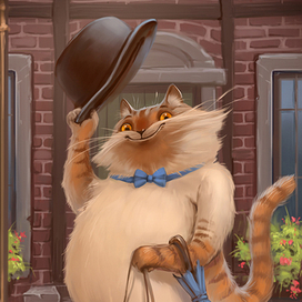 Котик на прогулке