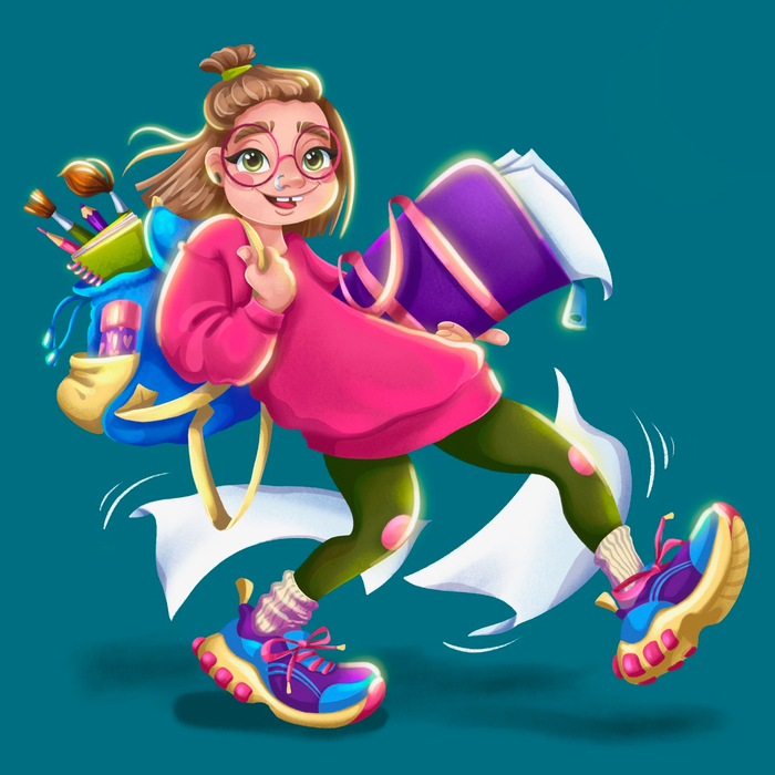 Бегущая студентка 