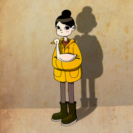 девочка и гусь