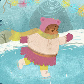 Зимние забавы - катание на коньках