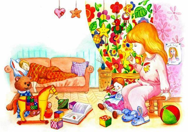 "Мама спит, она устала..."