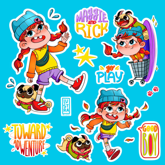Стикерпак «Мэгги и Рик»