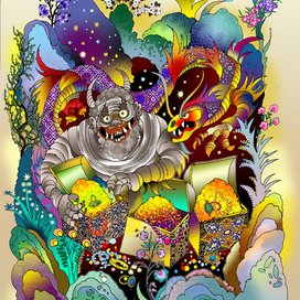 Восточные сказки. Див в пещере сокровищ