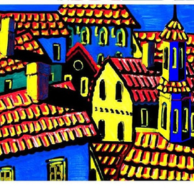 Крыши Крумлова. Утро.