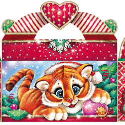 новогодняя упаковка Шалун. Тигр