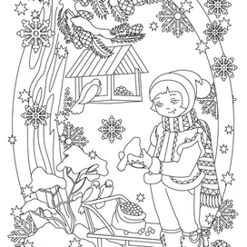 Иллюстрация из серии раскрасок для сайта supercoloring.com