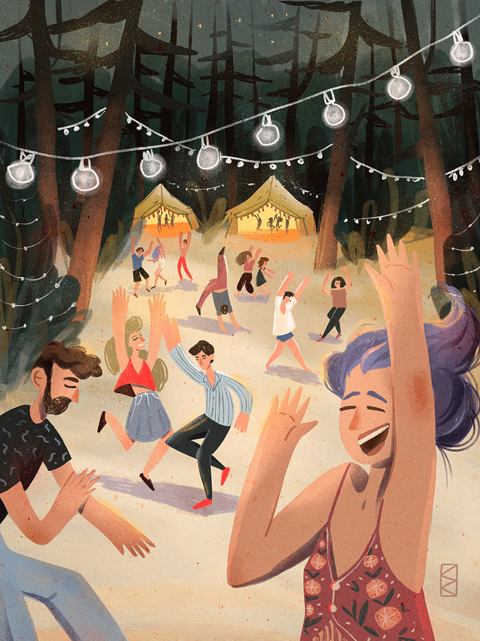 Танцы под соснами