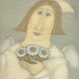 Ангел с букетом