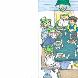 застолье у гномов, а у рыжиков концерт