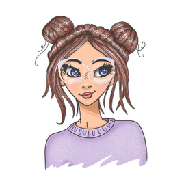 Девушка хипстер 