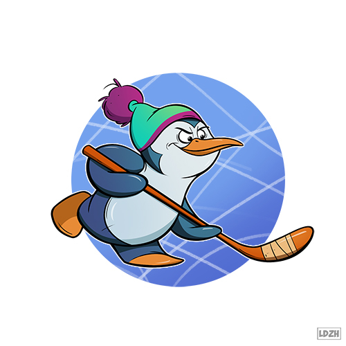 Пингвин-хоккеист 