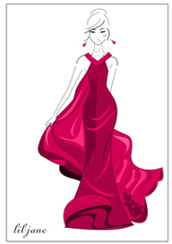 Красное платье