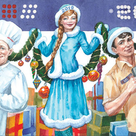 Корпоративная новогодняя открытка  КIО