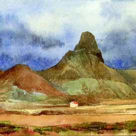 Норвегия. Одинокий домик в горах