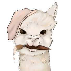 Лама в берете