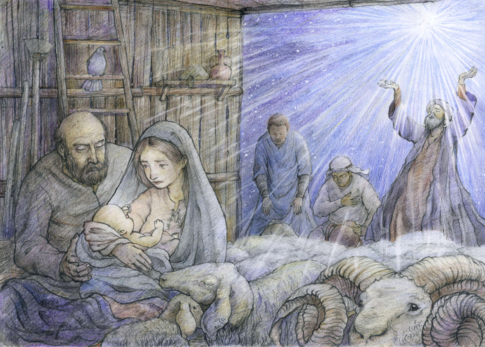 Мистическое появление волхвов,ведомых Вифлеемской звездой