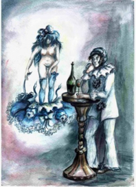 "Любил я девочку с голубыми волосами..."