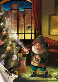 Как пауки украсили ёлку. Сказка.