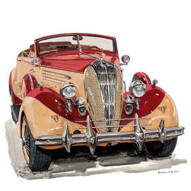 автомобиль Hudson Eight 1936, рисунок 