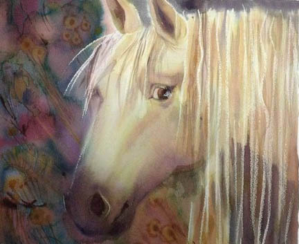 Белая лошадка