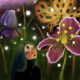 Девушка на лугу 2