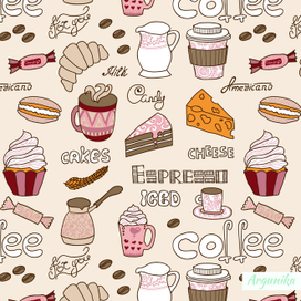 Кофейный принт