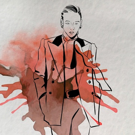 Fashion illustration в стиле close up