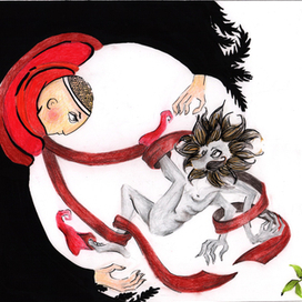 Фрагмент иллюстрации 5 из серии к сказке "Леший"