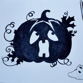 Тыква на хеллоуин