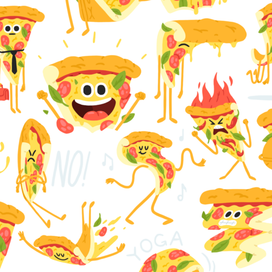 Пицца стикеры для телеграм