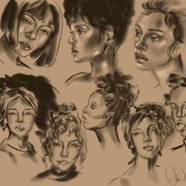 Скетчи девушек