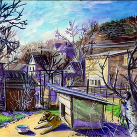 Быстрый набросок "Тихий уголок на краю вселенной".