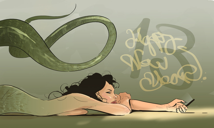 Новогодняя открытка 2013