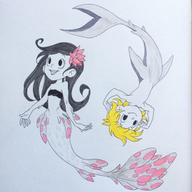 карандаш и маркеры