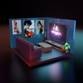 Комната холостяка Изометрия