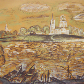 Причал в городе Сольвычегодске